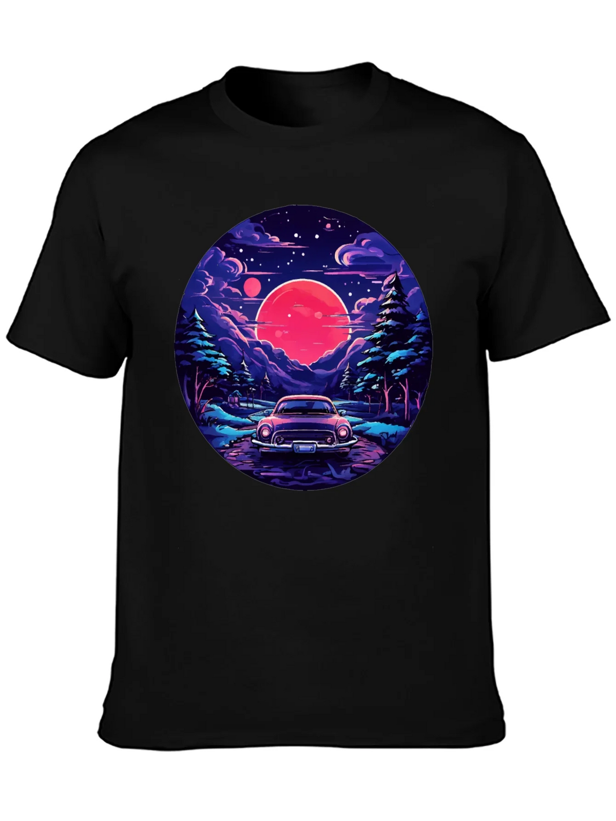 Retro Car & Sunset T-Shirt product image 6