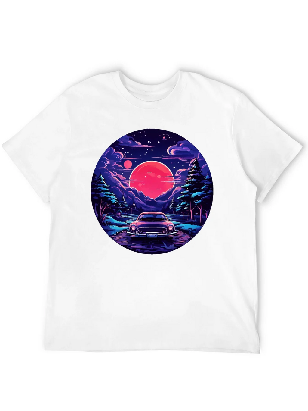 Retro Car & Sunset T-Shirt product image 3