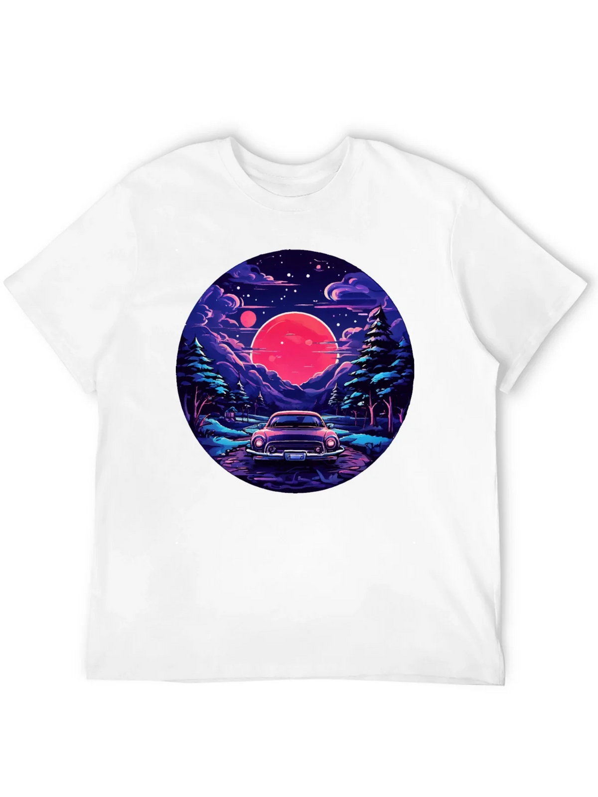 Retro Car & Sunset T-Shirt product image 3