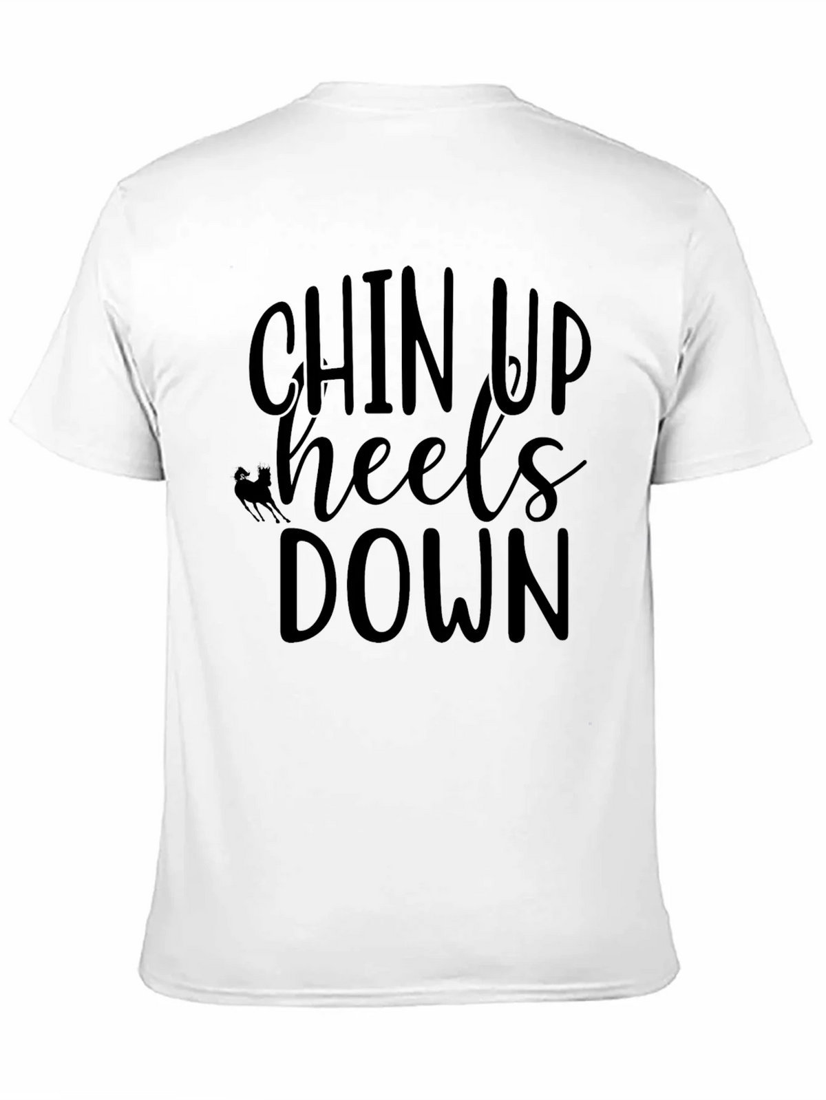 Chin Up Heels Down Black T-Shirt product image 2