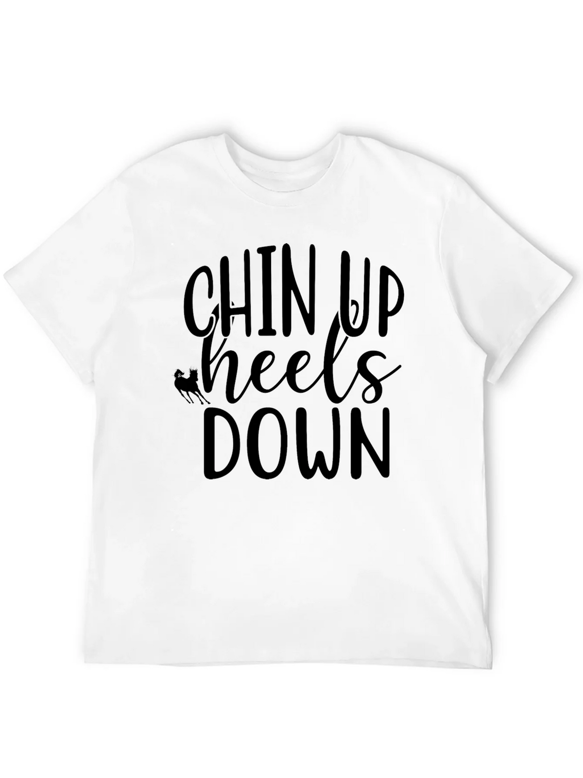 Chin Up Heels Down Black T-Shirt product image 3
