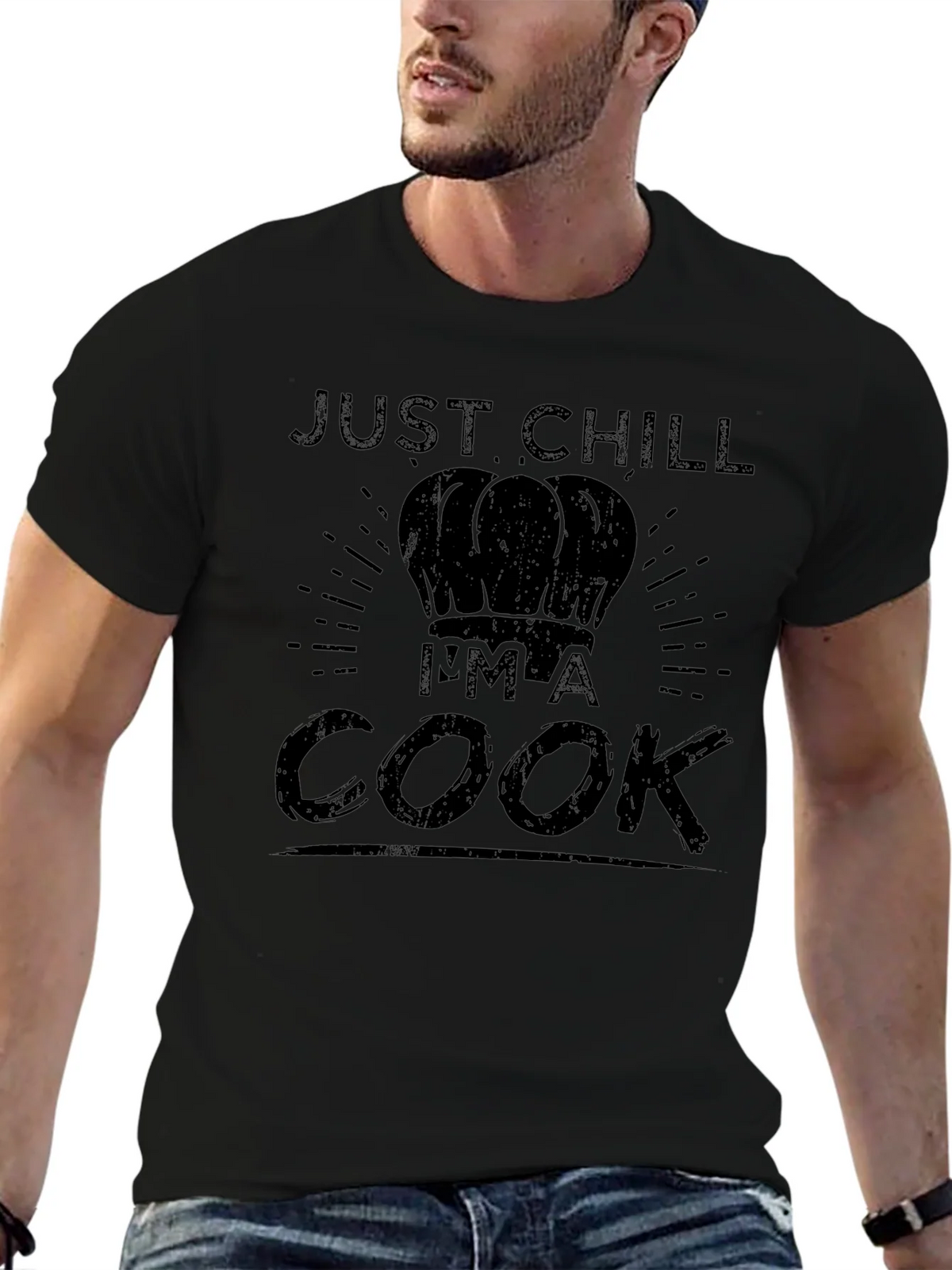 Just Chill Im A Cook T-Shirt - Black Chef Tee product image 8