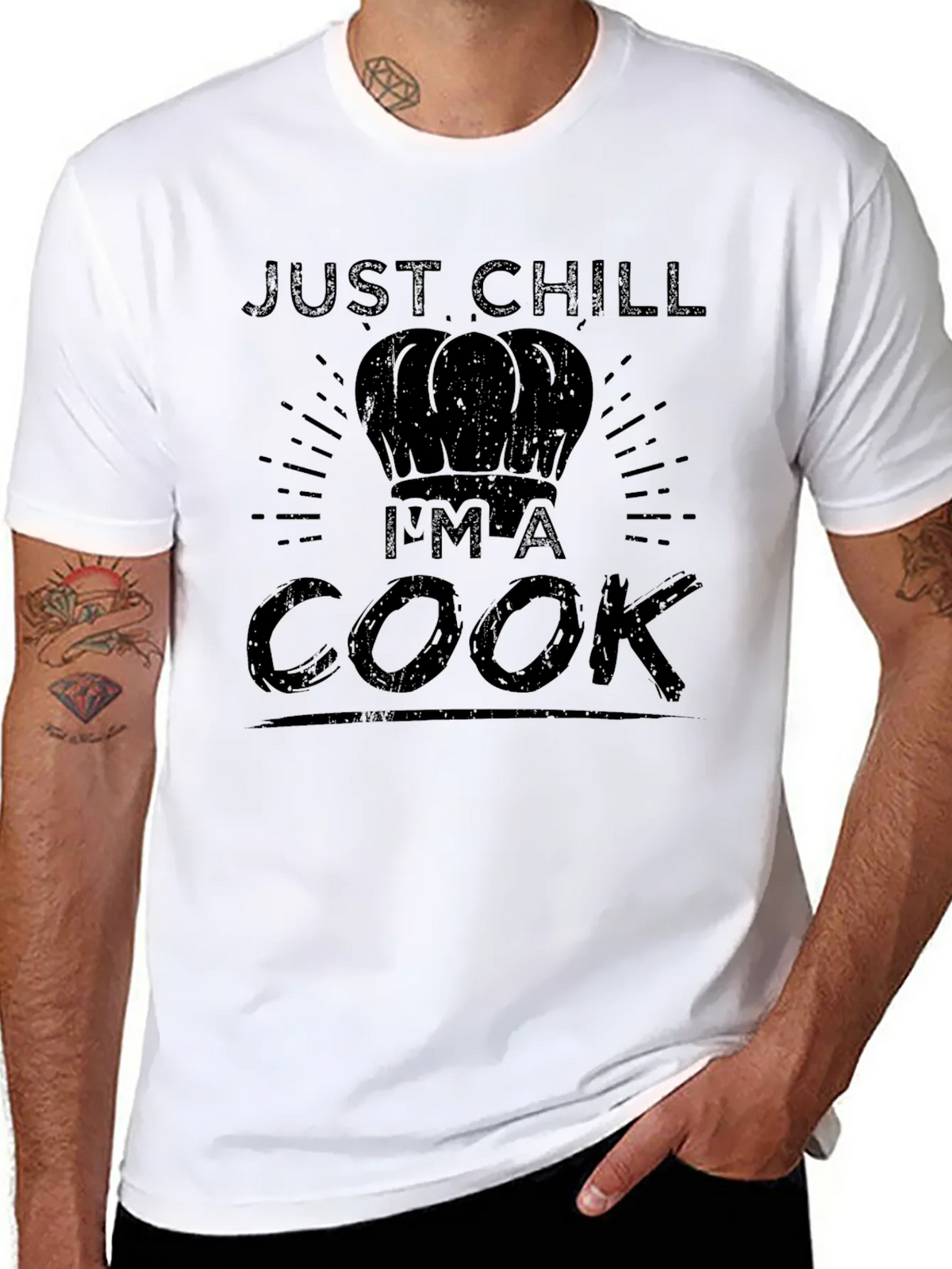 Just Chill Im A Cook T-Shirt - Black Chef Tee product image 9