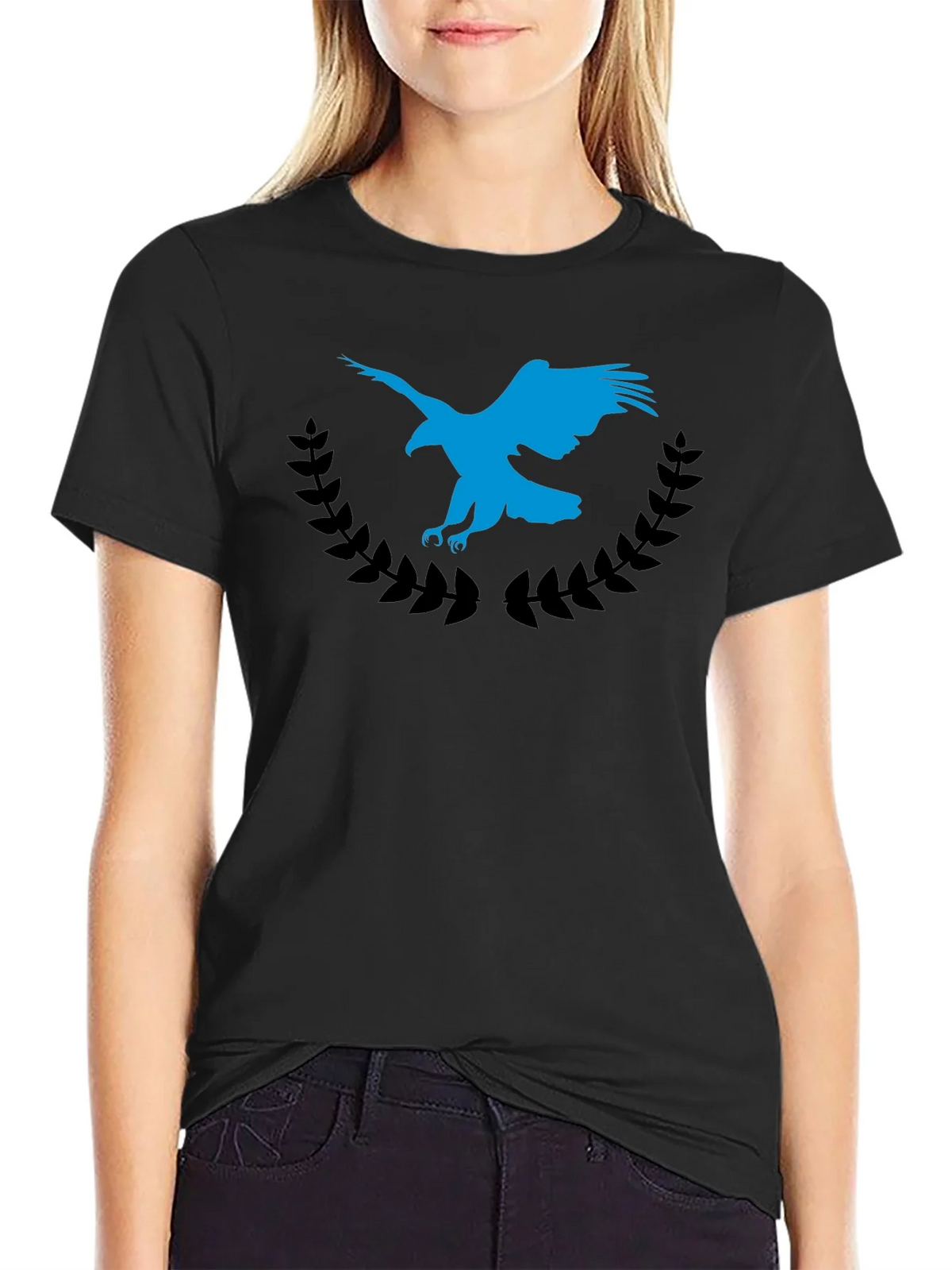 Eagle Crest Graphic Tee - Soft Black Cotton Blend product image 5