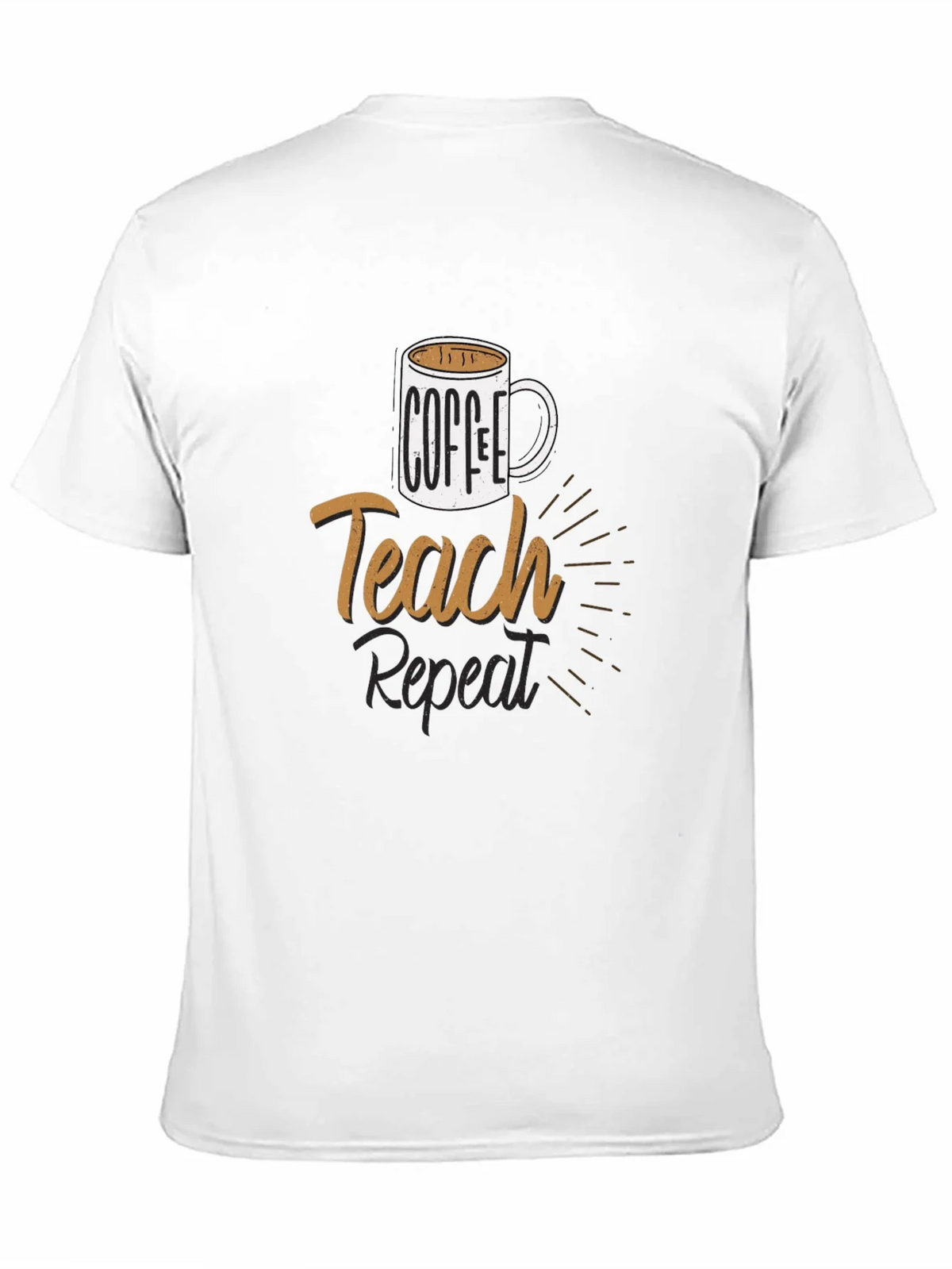Coffee Teach Repeat T-Shirt - Black product image 2