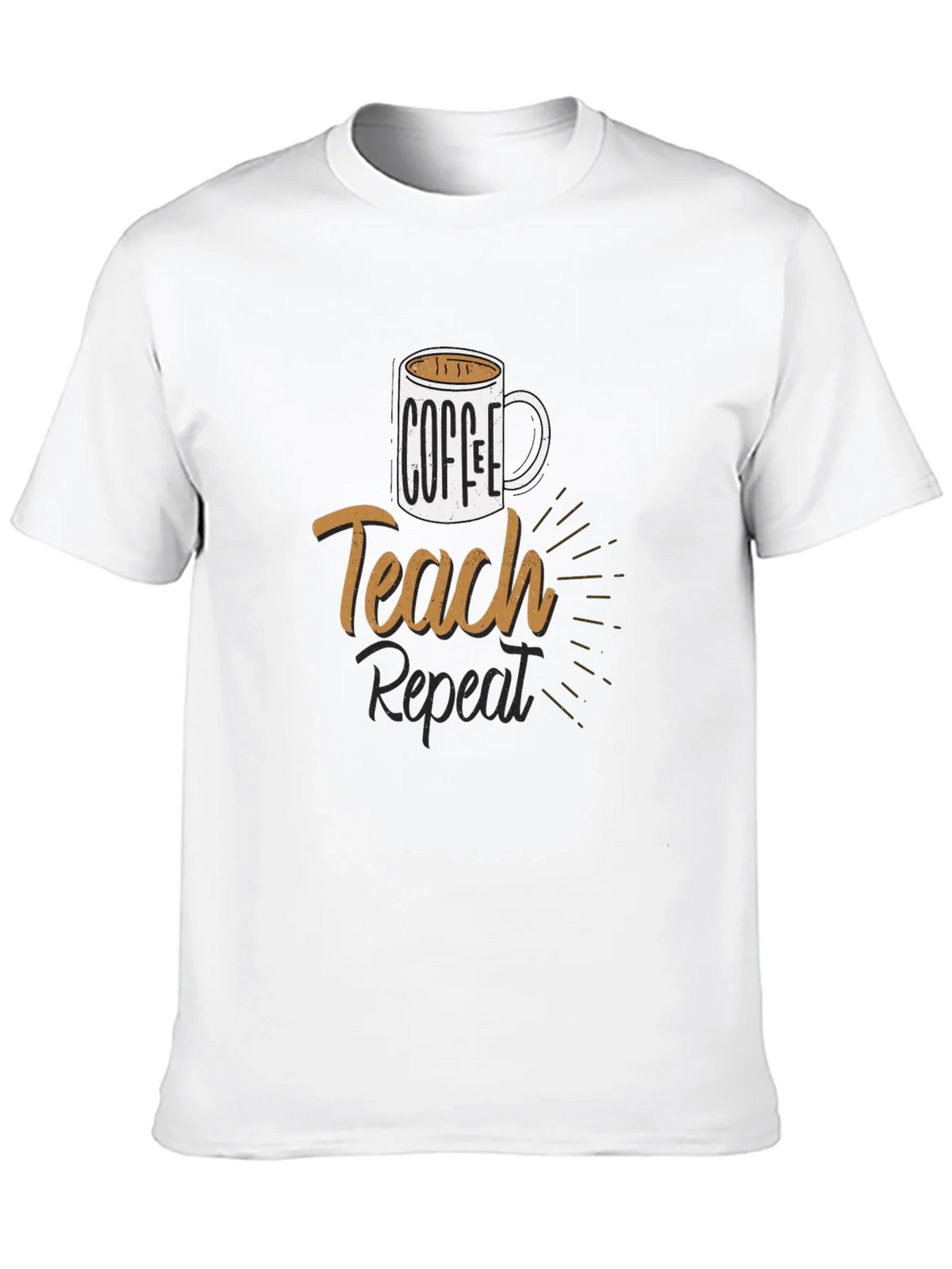 Coffee Teach Repeat T-Shirt - Black product image 12