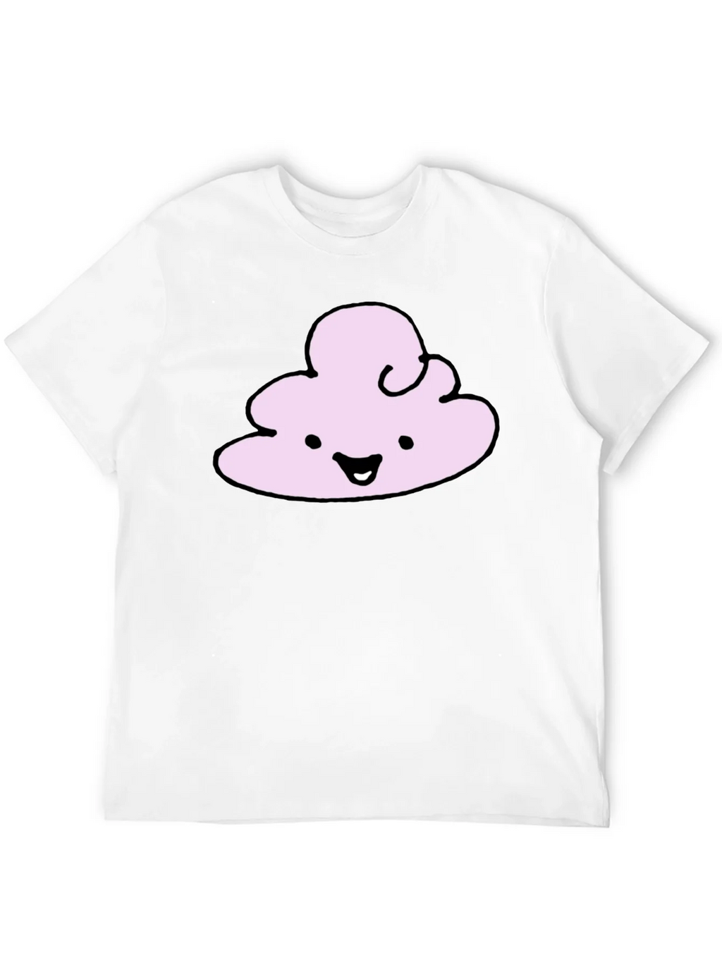 Cute Cloud Graphic T-Shirt - Black Cotton Tee product image 3