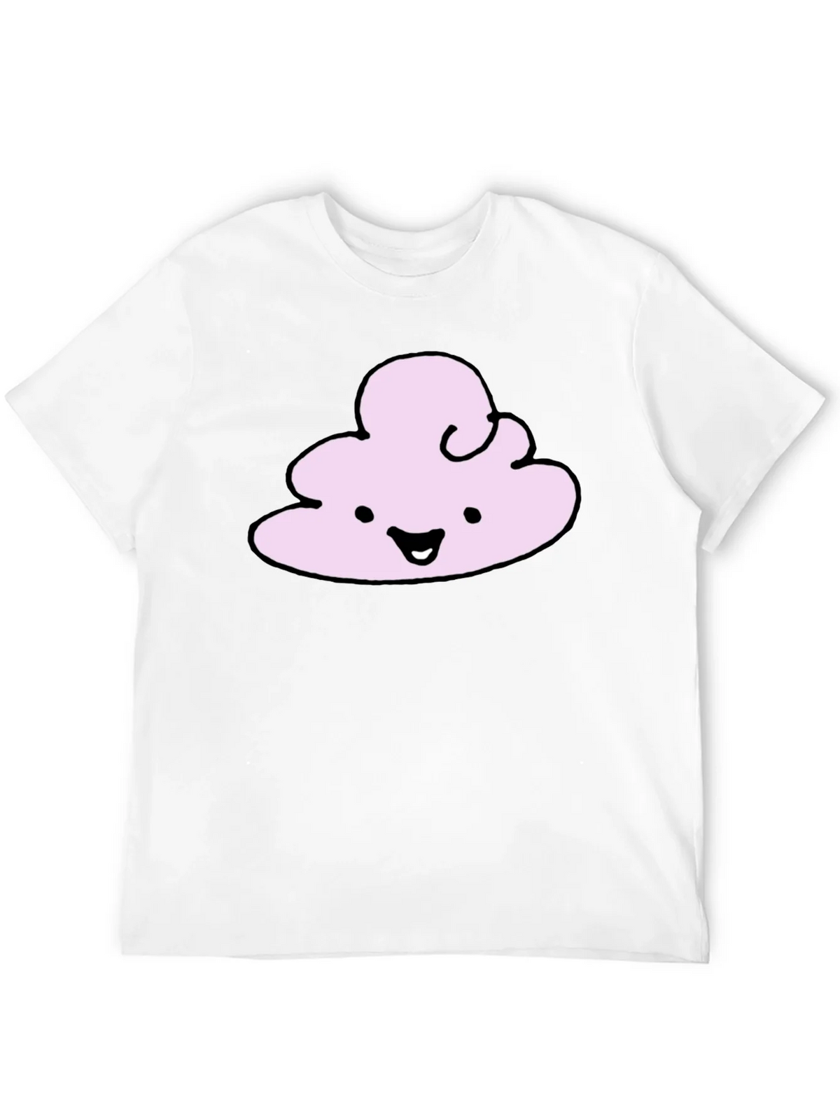 Cute Cloud Graphic T-Shirt - Black Cotton Tee product image 3