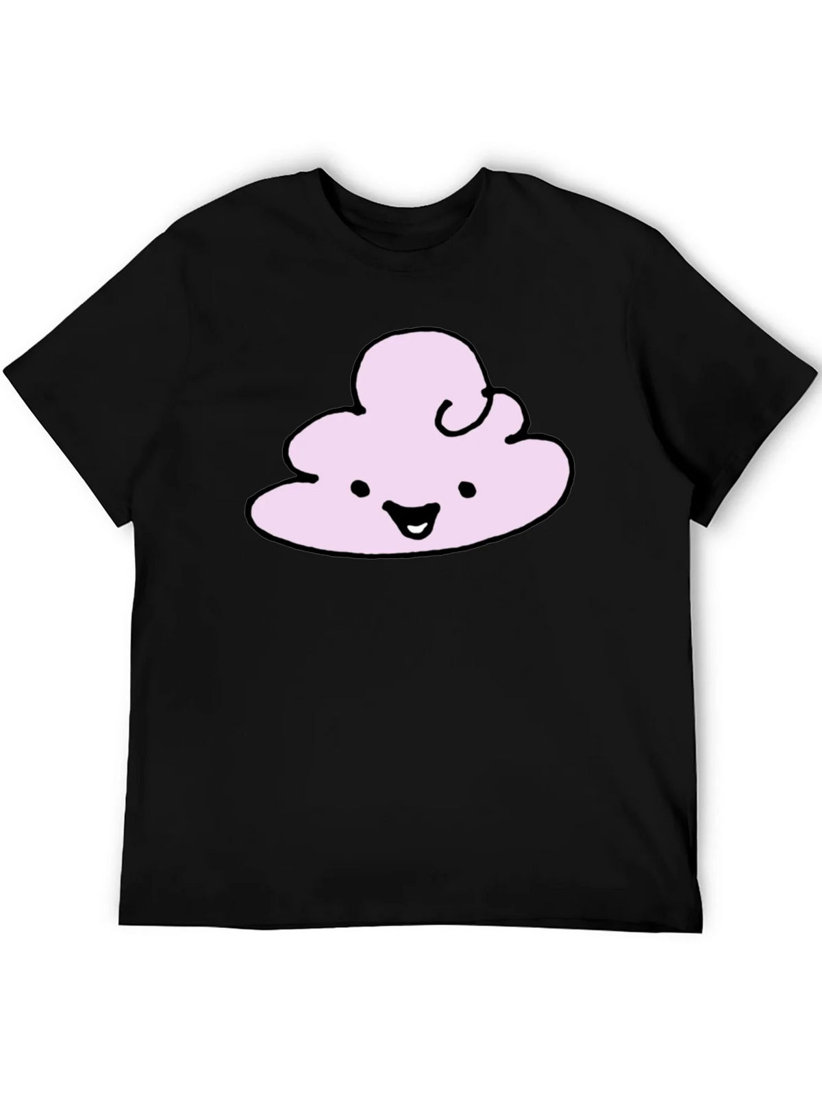 Cute Cloud Graphic T-Shirt - Black Cotton Tee product image 8