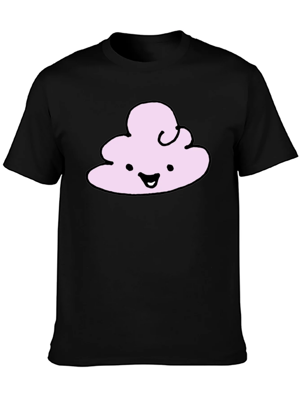 Cute Cloud Graphic T-Shirt - Black Cotton Tee product image 6