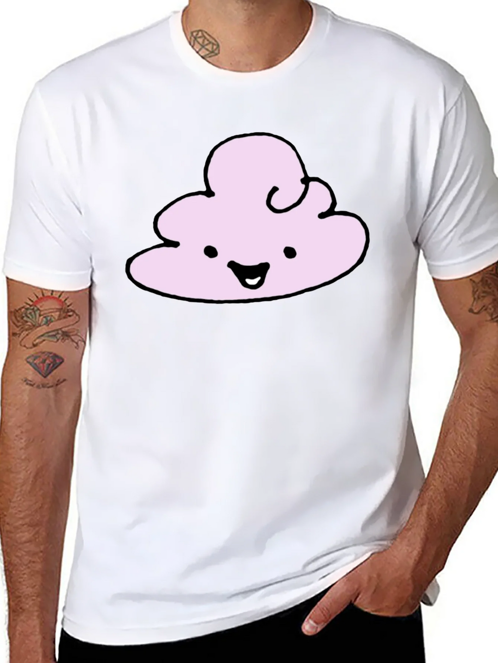 Cute Cloud Graphic T-Shirt - Black Cotton Tee product image 10