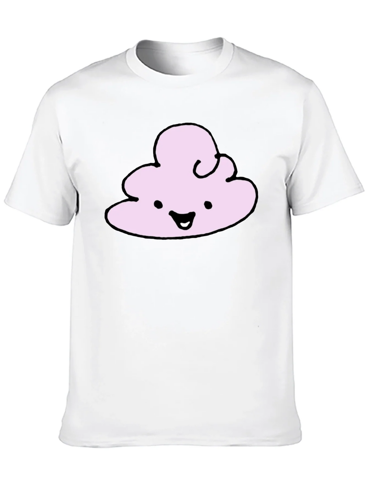 Cute Cloud Graphic T-Shirt - Black Cotton Tee product image 12