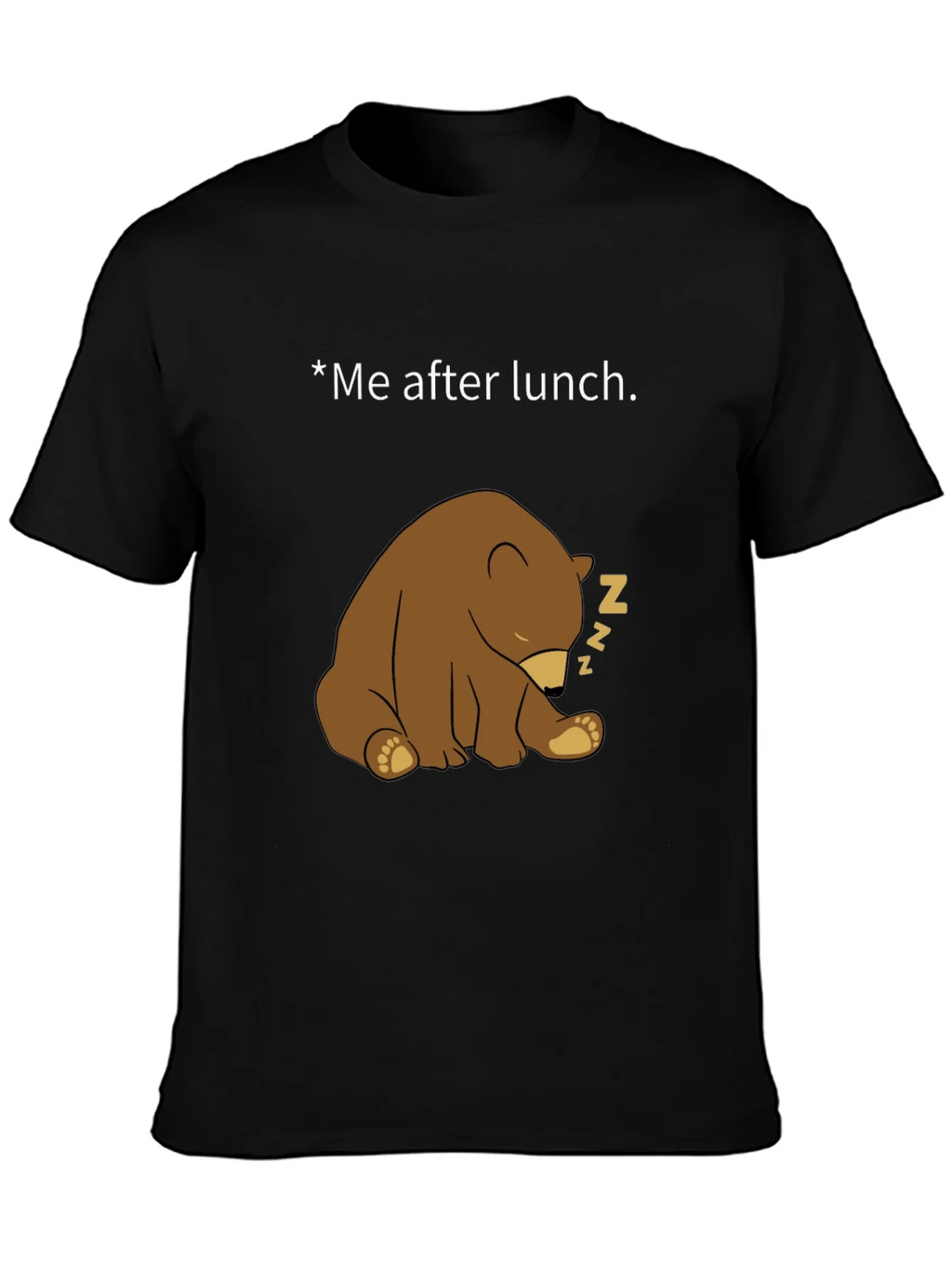 Funny Sleeping Bear Graphic Tee - Me After Lunch product image 5