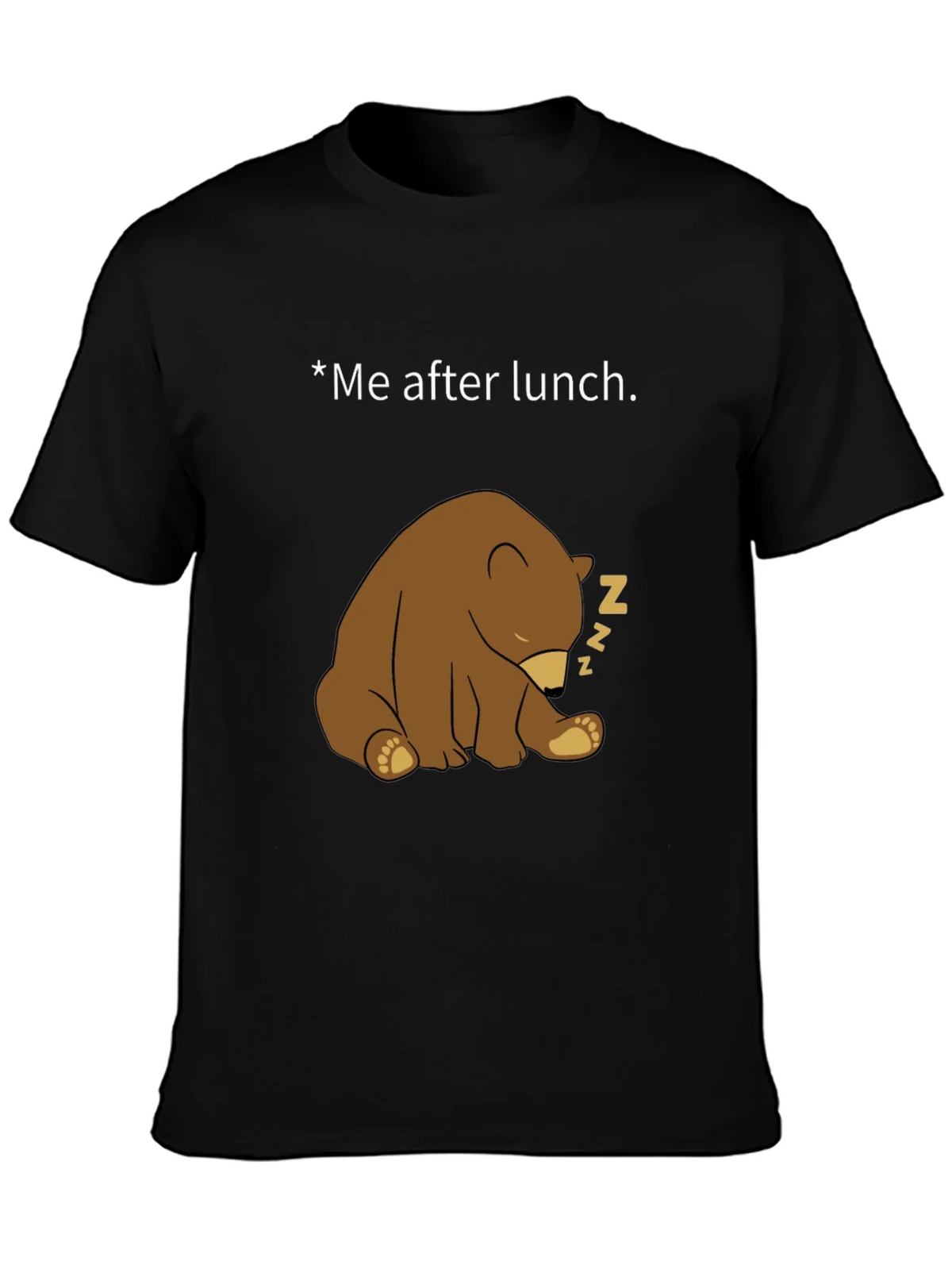 Funny Sleeping Bear Graphic Tee - Me After Lunch product image 5