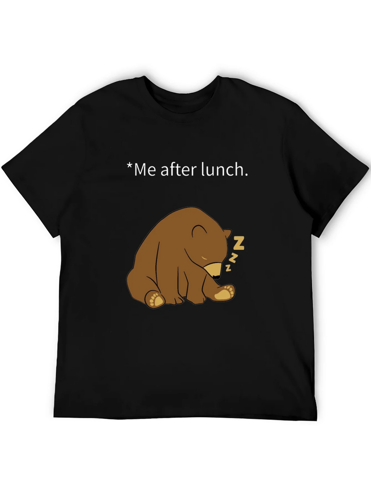 Funny Sleeping Bear Graphic Tee - Me After Lunch product image 7