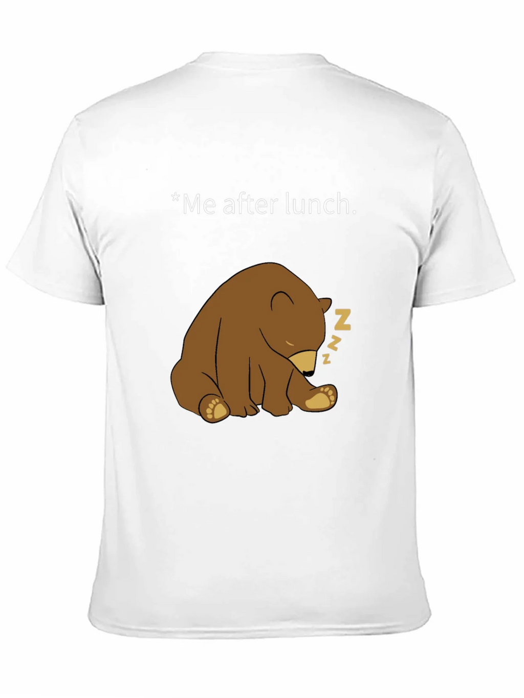 Funny Sleeping Bear Graphic Tee - Me After Lunch product image 2