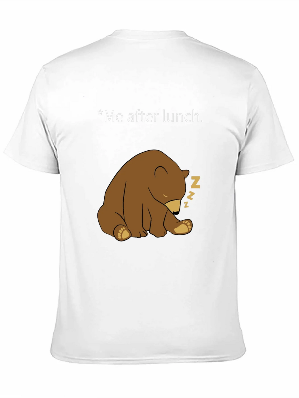 Funny Sleeping Bear Graphic Tee - Me After Lunch product image 2