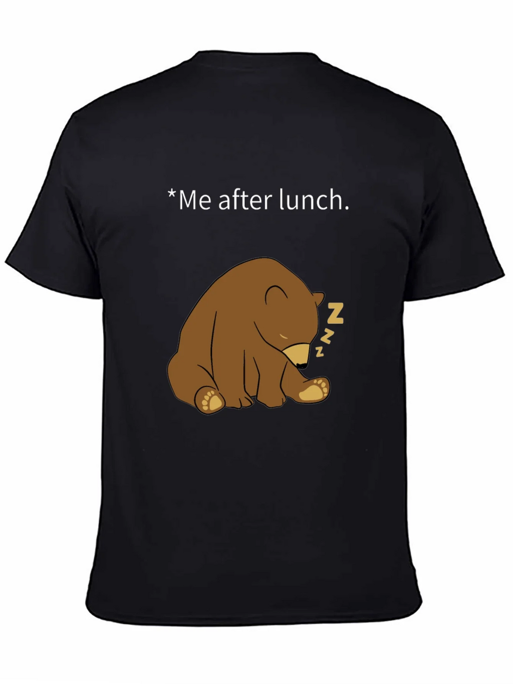 Funny Sleeping Bear Graphic Tee - Me After Lunch product image 6
