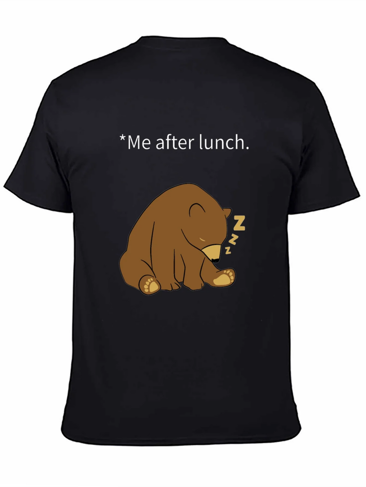 Funny Sleeping Bear Graphic Tee - Me After Lunch product image 6