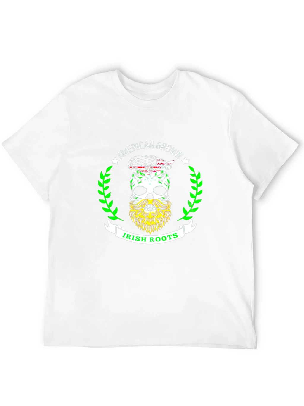 American Grown Irish Roots Skull Graphic Tee product image 3