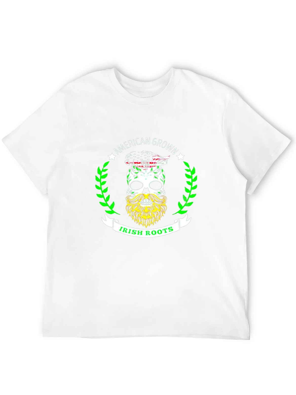 American Grown Irish Roots Skull Graphic Tee product image 3