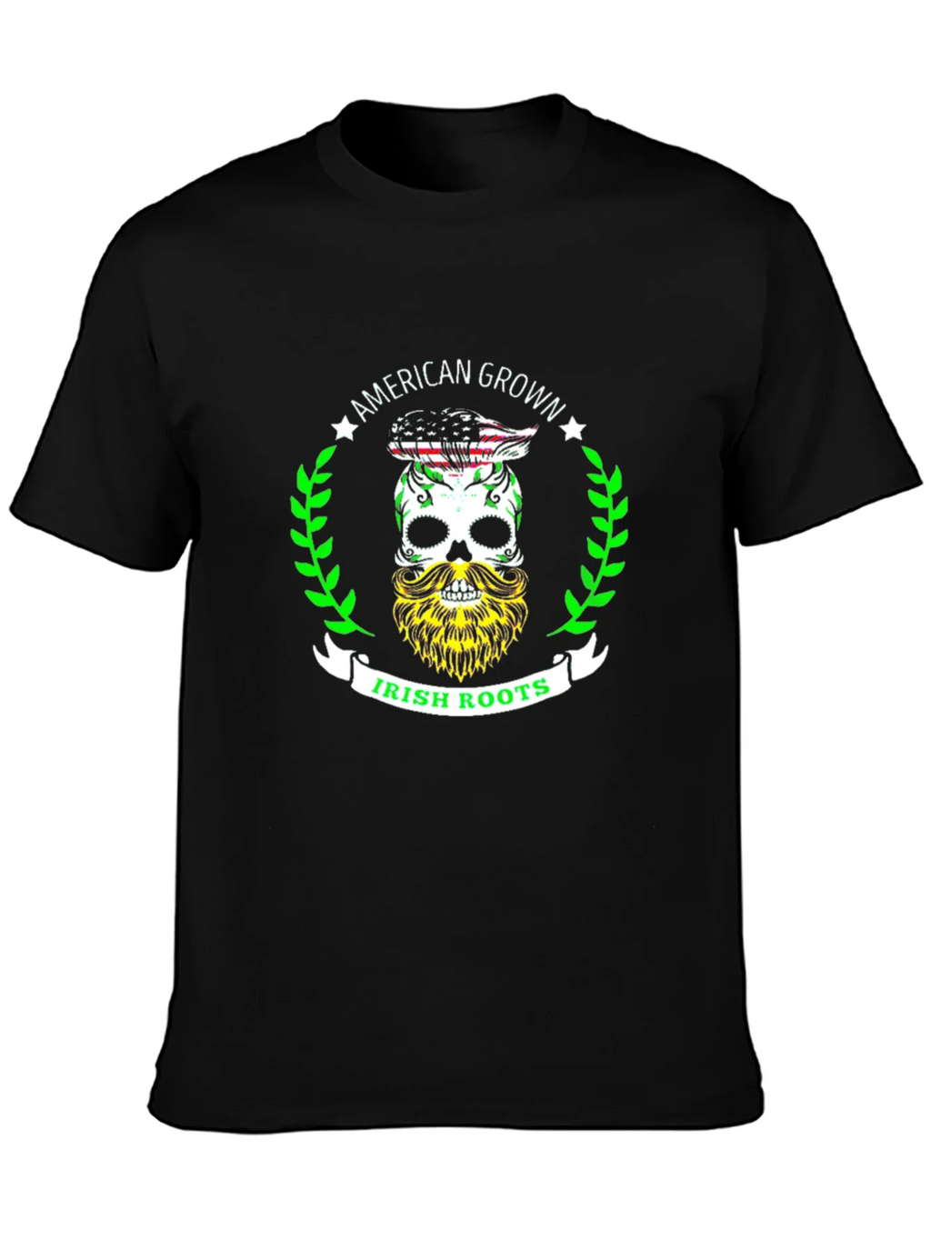 American Grown Irish Roots Skull Graphic Tee product image 6