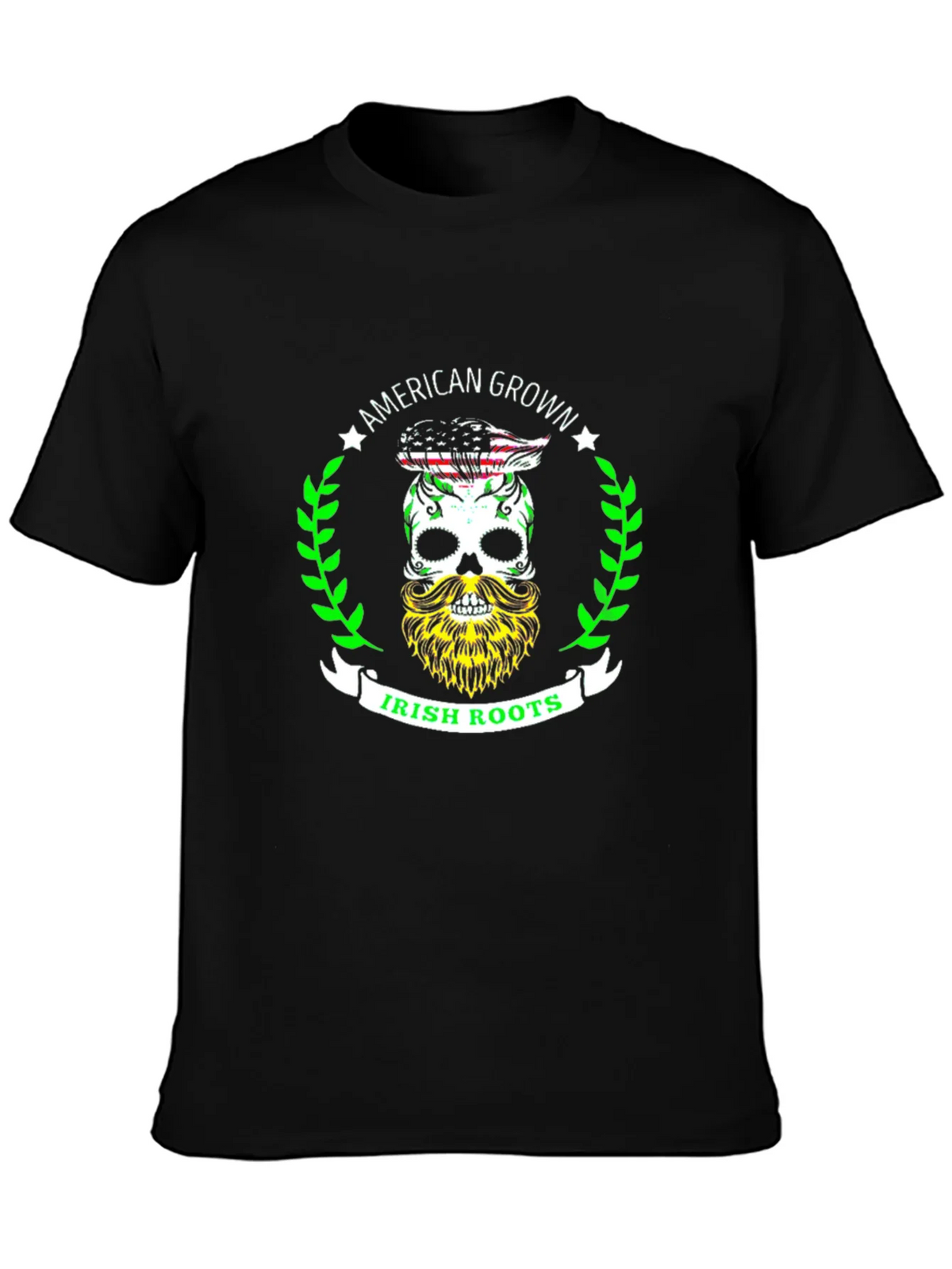 American Grown Irish Roots Skull Graphic Tee product image 6