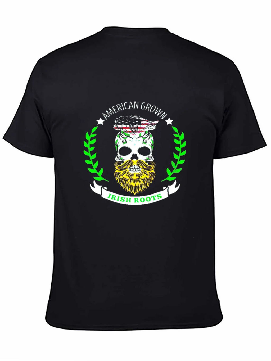 American Grown Irish Roots Skull Graphic Tee product image 7