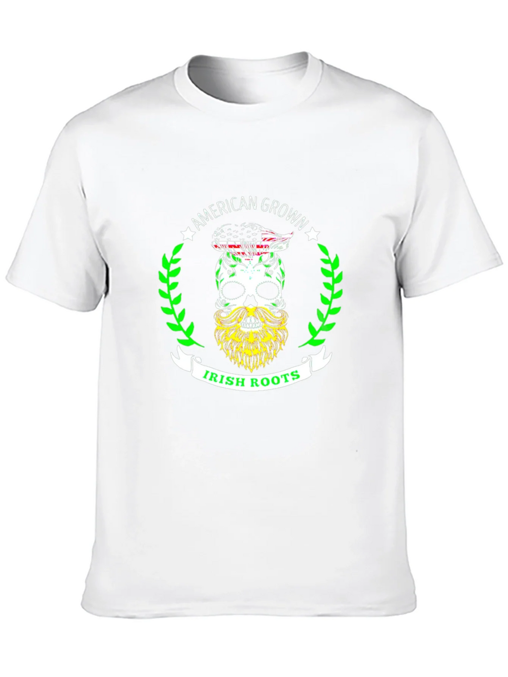 American Grown Irish Roots Skull Graphic Tee product image 12