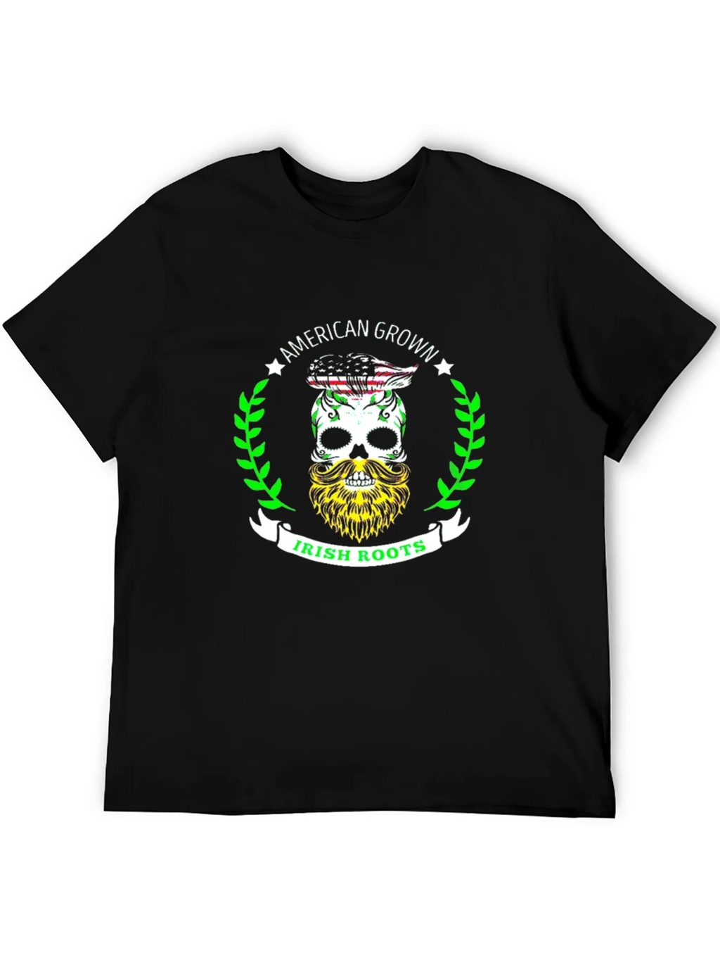 American Grown Irish Roots Skull Graphic Tee product image 8