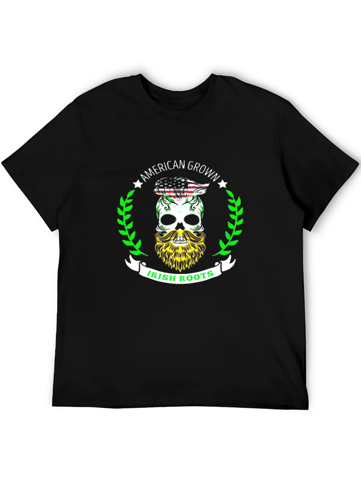 American Grown Irish Roots Skull Graphic Tee product image 8