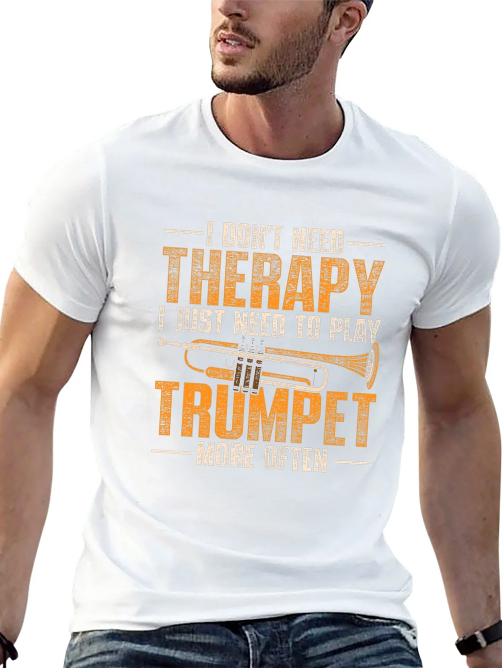 Trumpet Therapy T-Shirt - Musicians Humor Tee product image 4