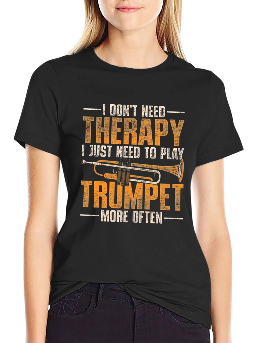 Trumpet Therapy T-Shirt - Musicians Humor Tee product image 5