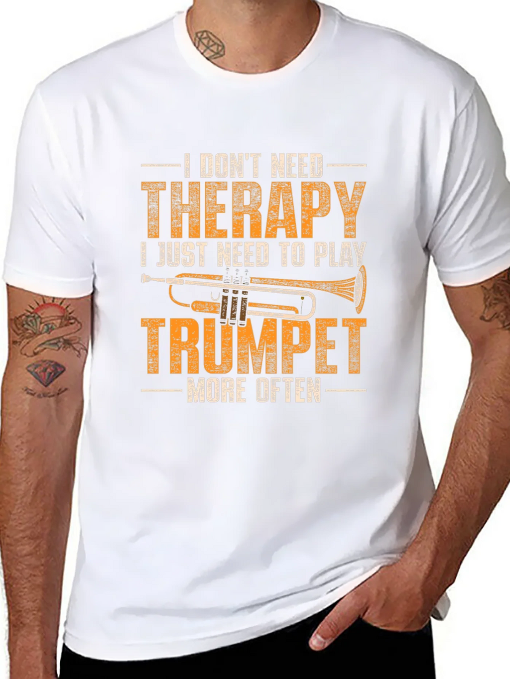 Trumpet Therapy T-Shirt - Musicians Humor Tee product image 10