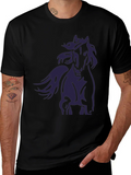 Black Horse Graphic T-Shirt - Stylish Mens Tee product image 1