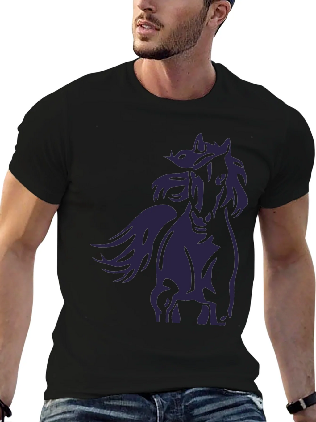 Black Horse Graphic T-Shirt - Stylish Mens Tee product image 9