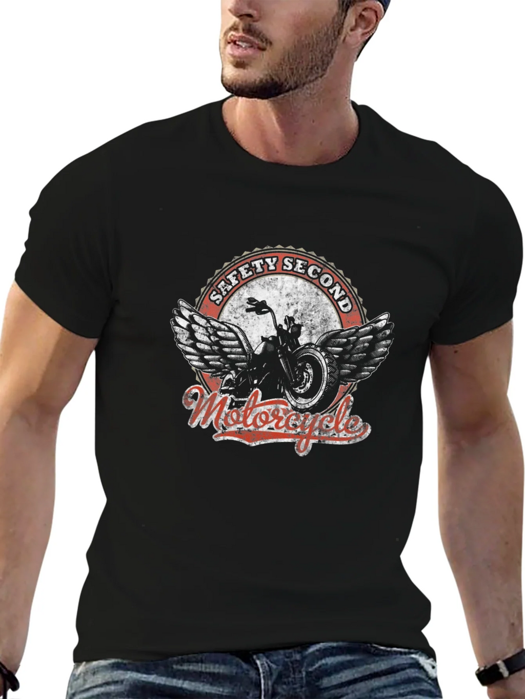 Safety Second Motorcycle Graphic T-Shirt product image 9