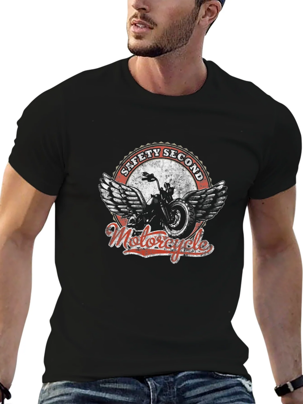 Safety Second Motorcycle Graphic T-Shirt product image 9