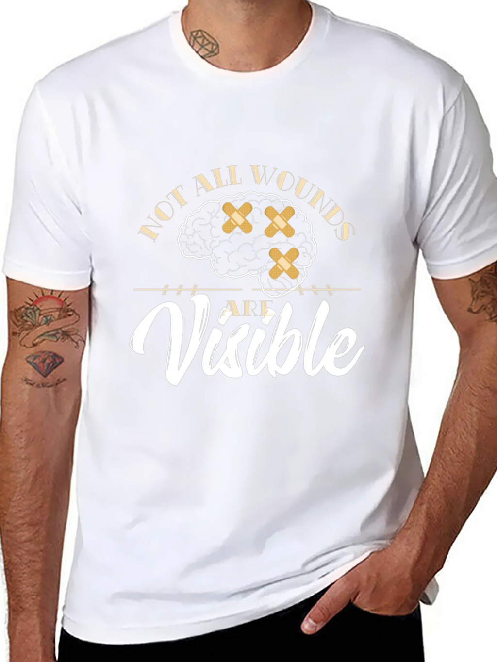 Mental Health Awareness Graphic Tee - Not All Wounds Visible product image 10
