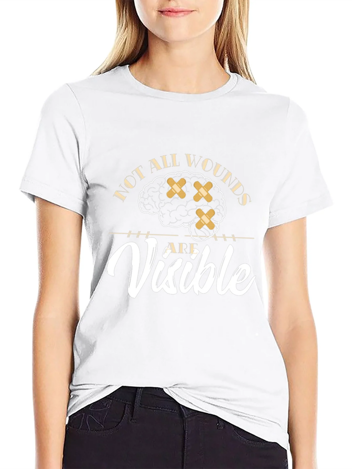Mental Health Awareness Graphic Tee - Not All Wounds Visible product image 11