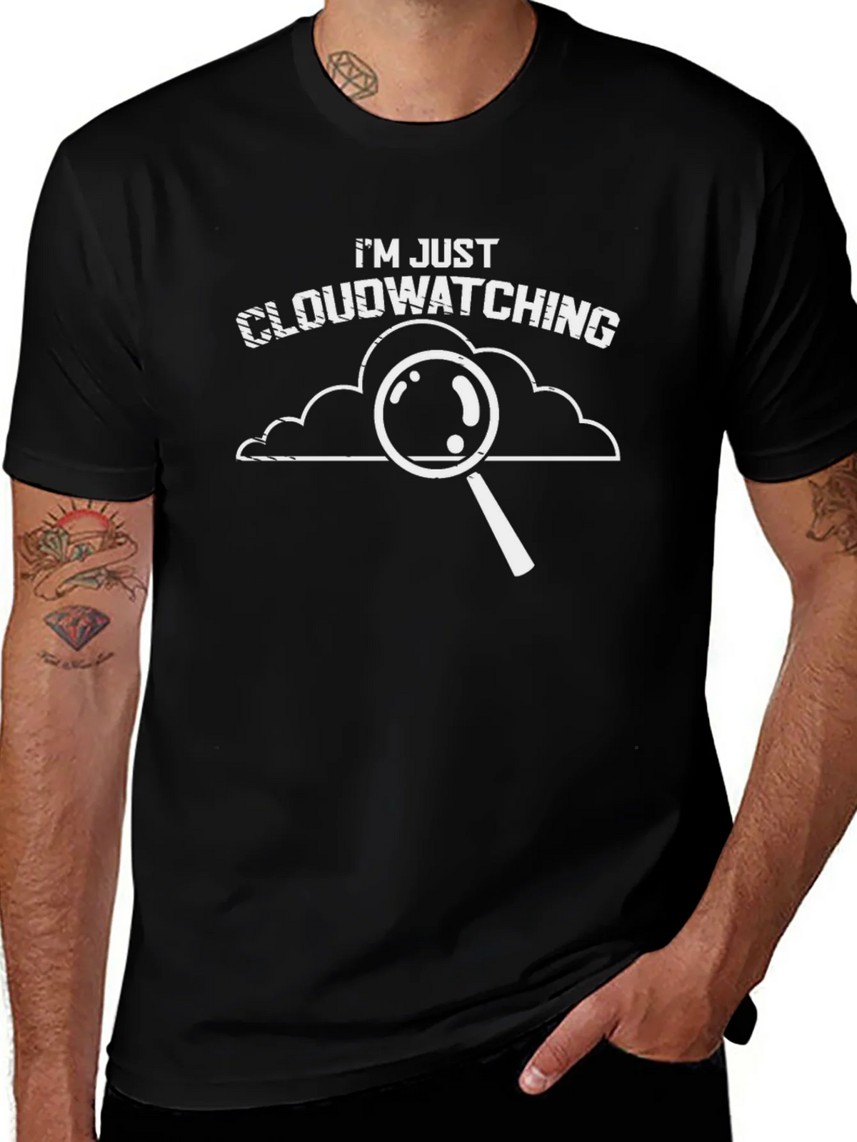 Cloudwatching Graphic T-Shirt - Funny Weather Observer Tee product image 1