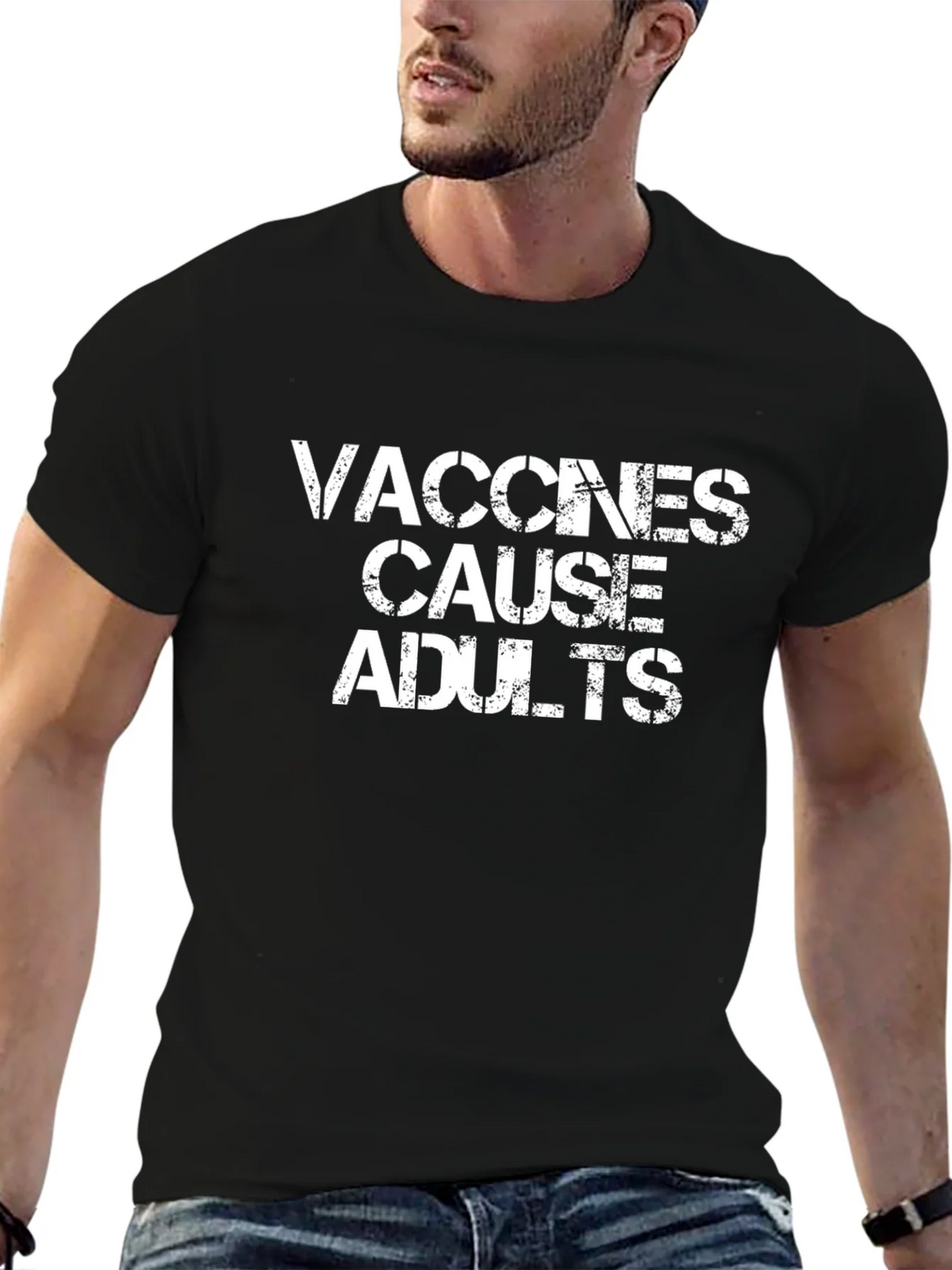Vaccines Cause Adults Graphic Tee - Funny Sarcastic T-Shirt product image 9