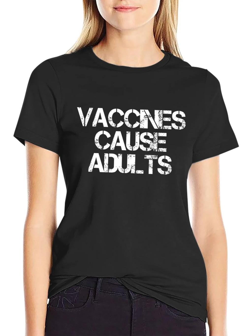 Vaccines Cause Adults Graphic Tee - Funny Sarcastic T-Shirt product image 5