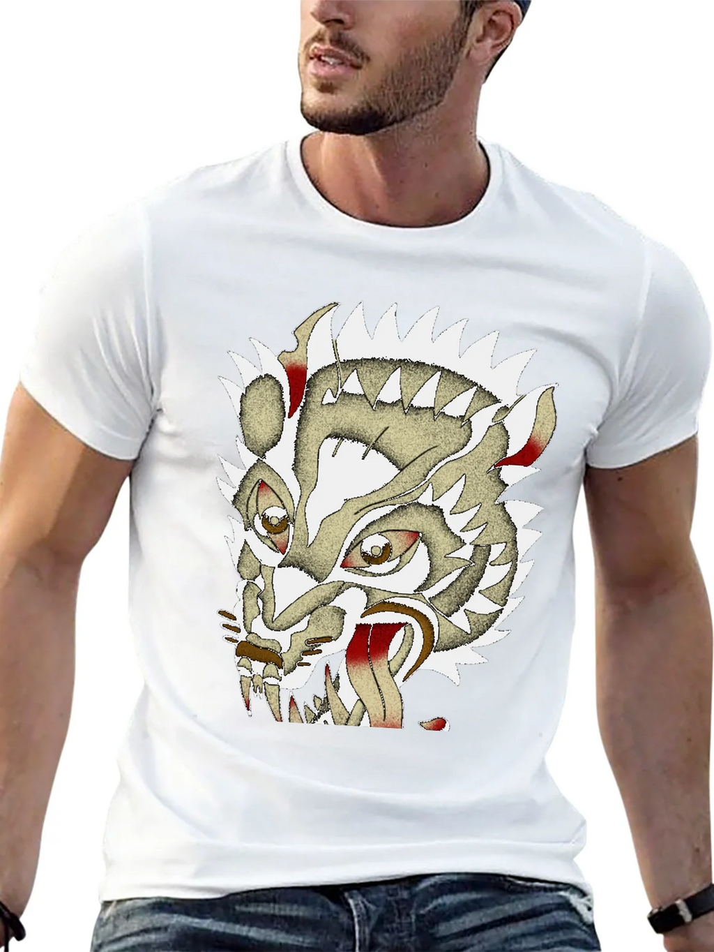Unique Graphic Badger Tee - Mens Black Cotton T-Shirt product image 4
