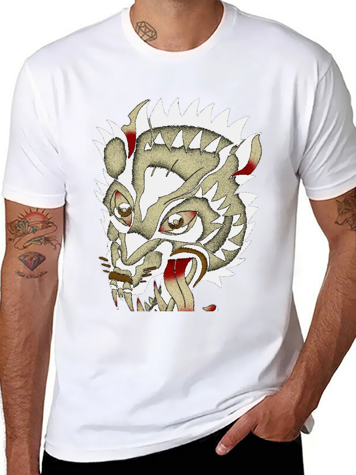 Unique Graphic Badger Tee - Mens Black Cotton T-Shirt product image 10