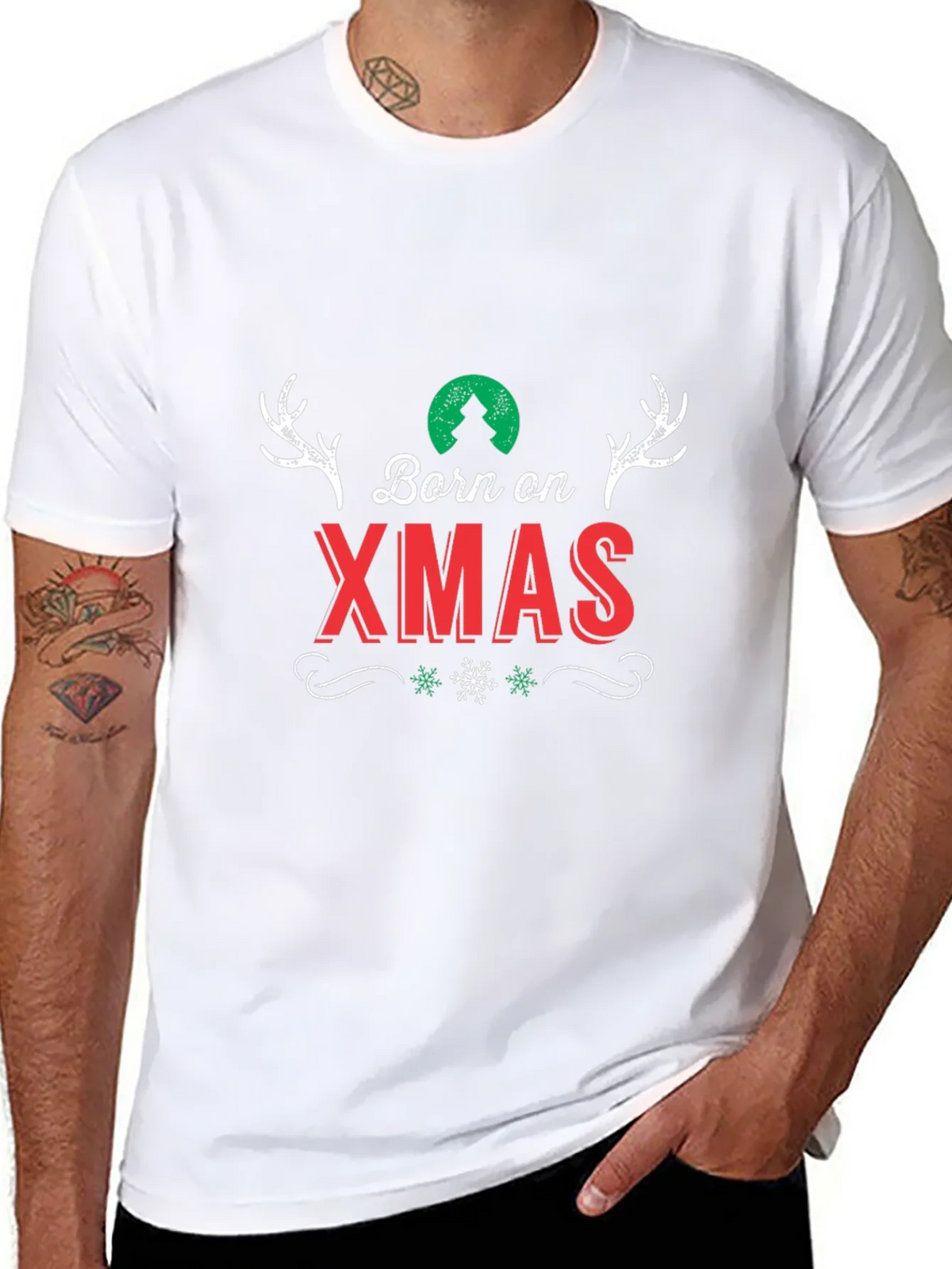 Born on Xmas Holiday T-Shirt product image 7