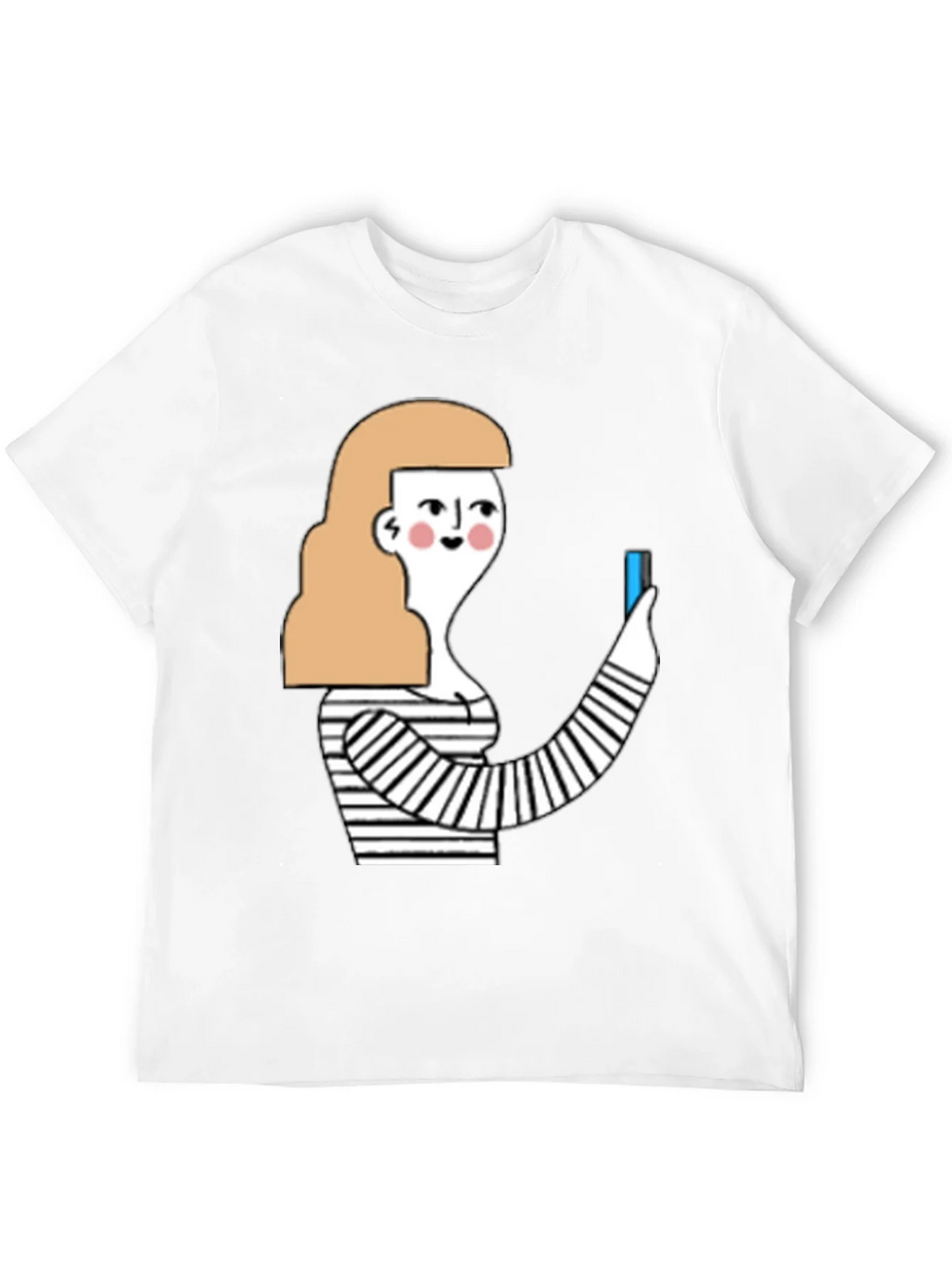 Quirky Graphic Tee - Stylish Cartoon Woman product image 3