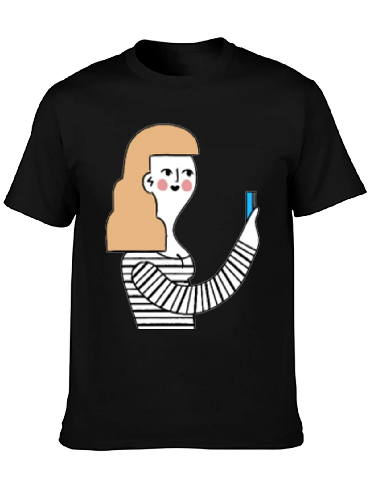 Quirky Graphic Tee - Stylish Cartoon Woman product image 6