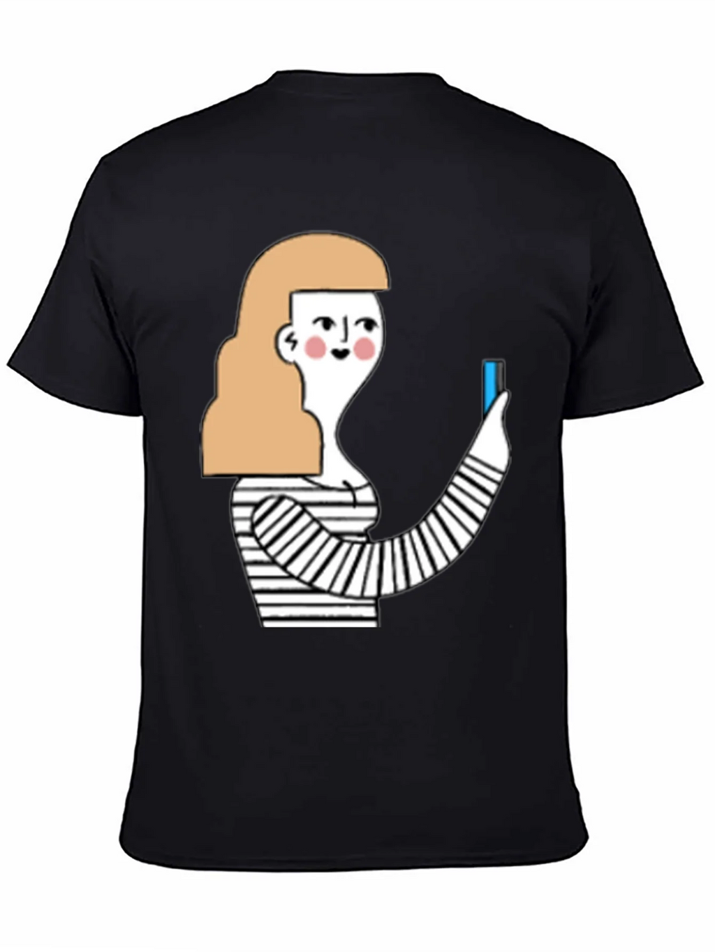 Quirky Graphic Tee - Stylish Cartoon Woman product image 7