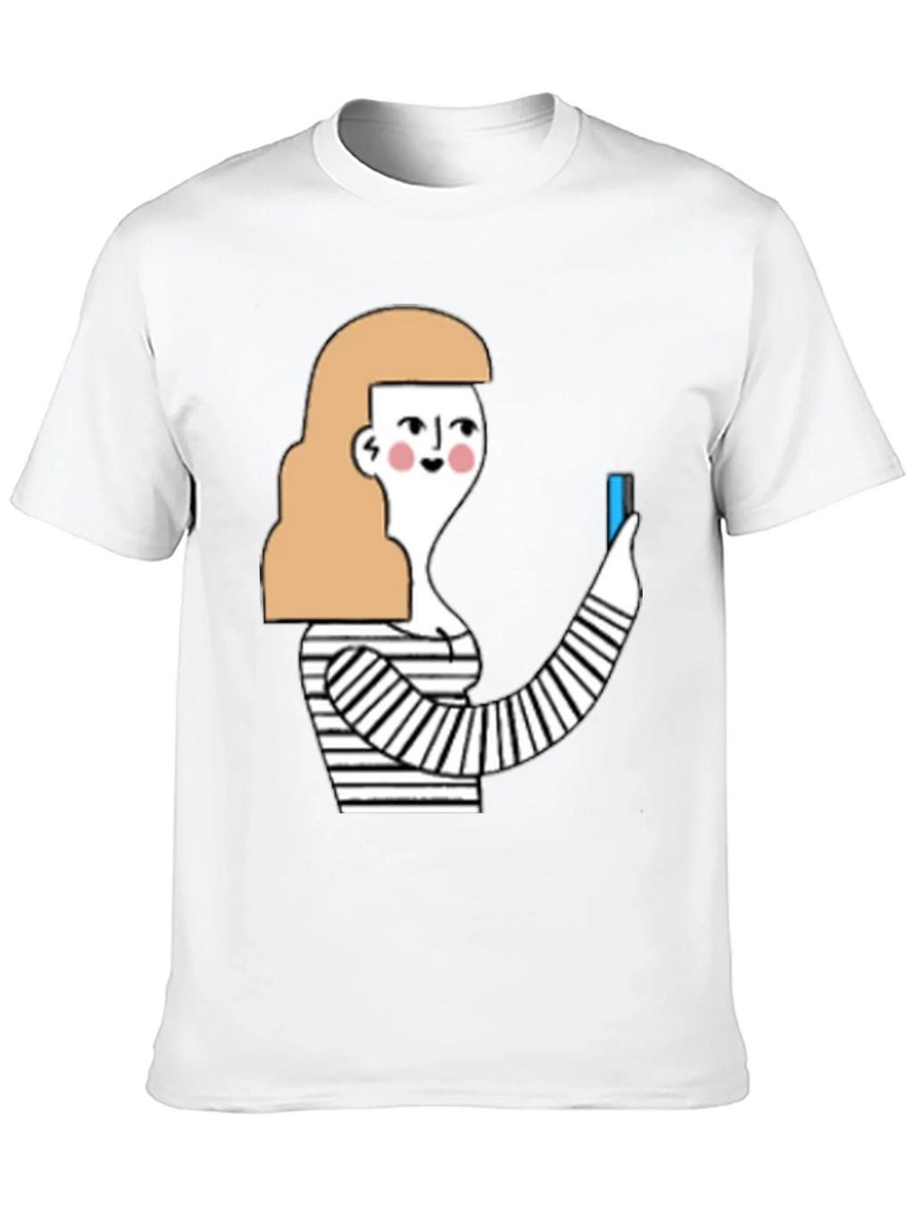 Quirky Graphic Tee - Stylish Cartoon Woman product image 12